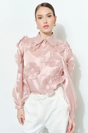 Camisa Flowy Rosa