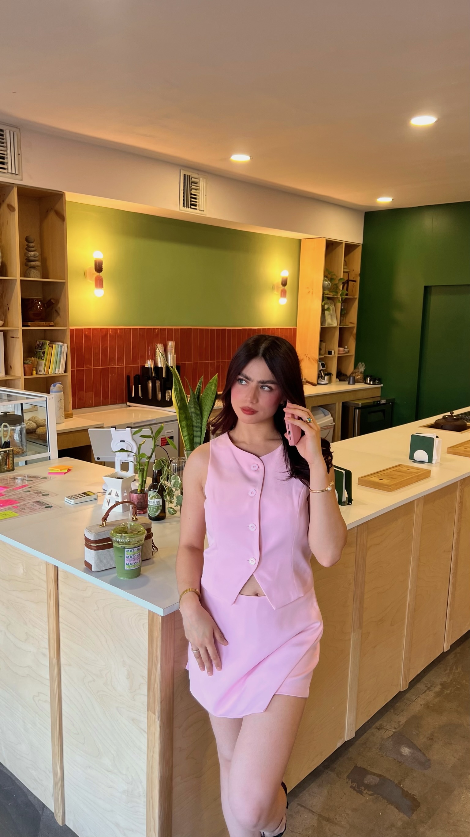 Set Chaleco y Flada Baby Pink