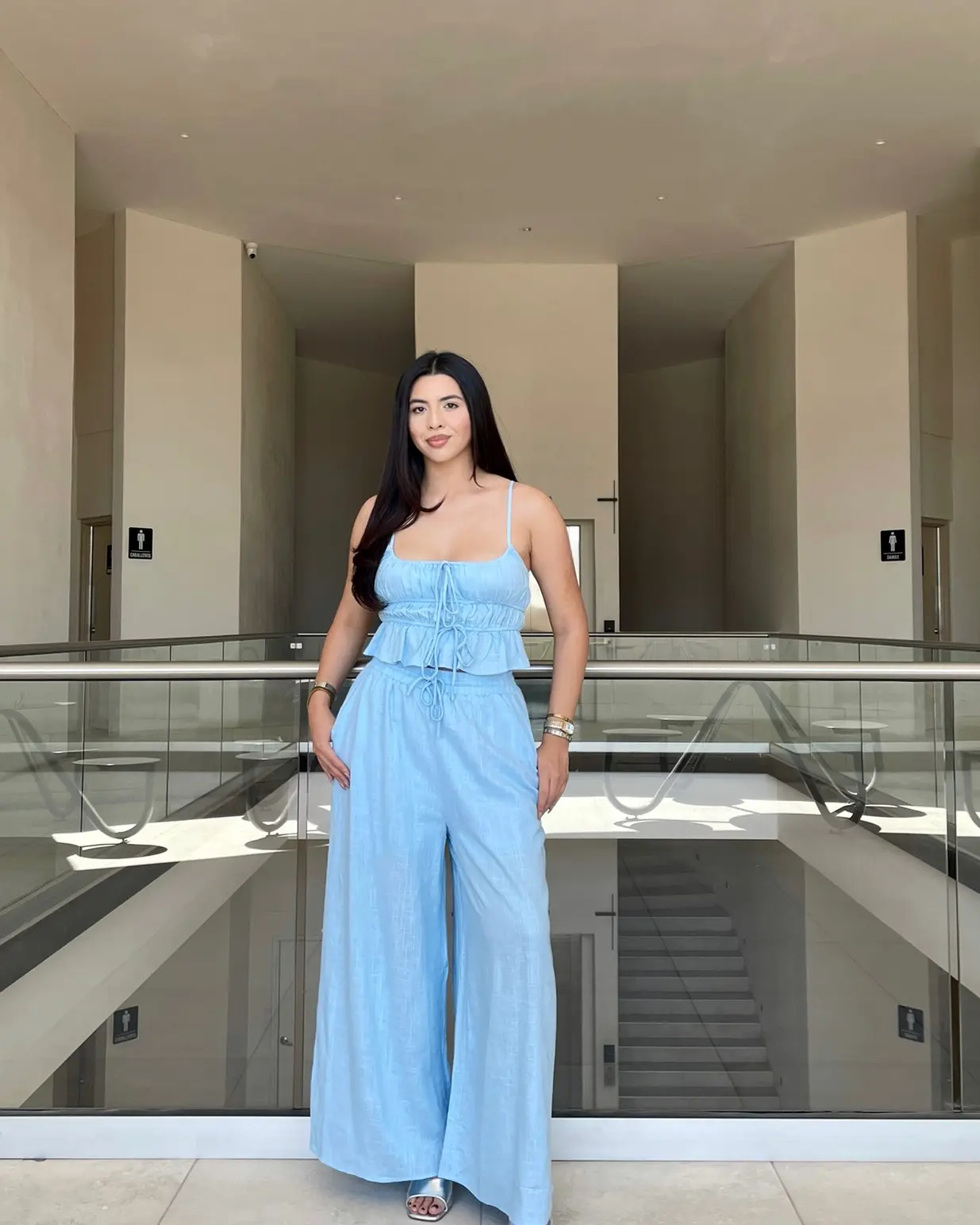 Set Pantalón y Blusa Baby Blue