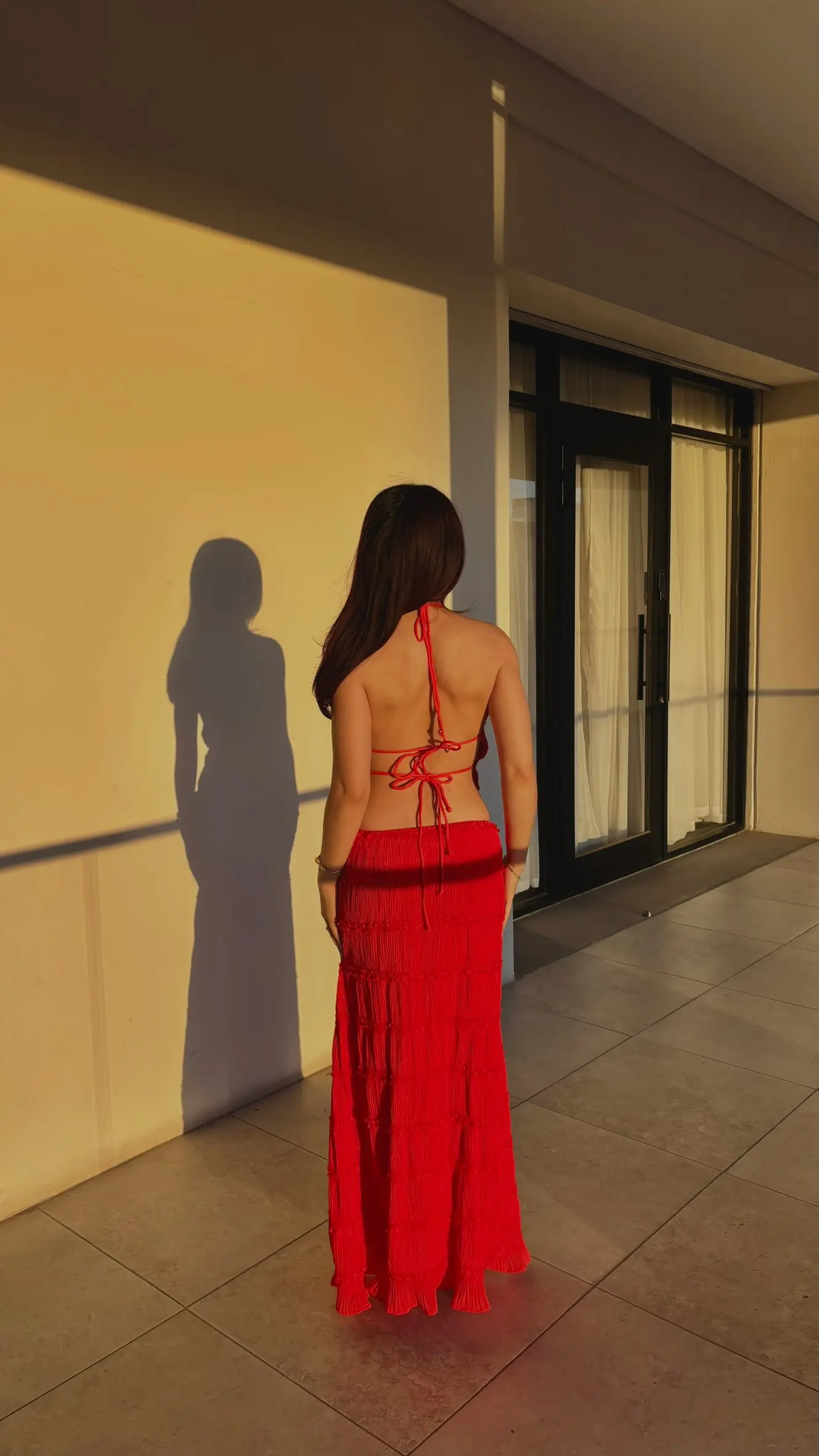 Set Falda Larga Anaranjado