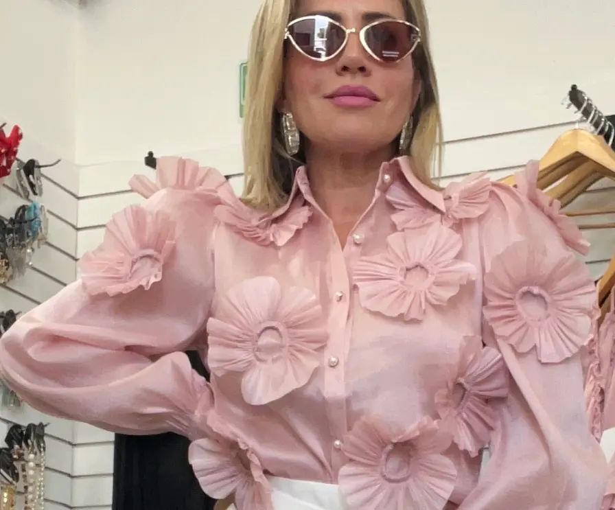 Camisa Flowy Rosa