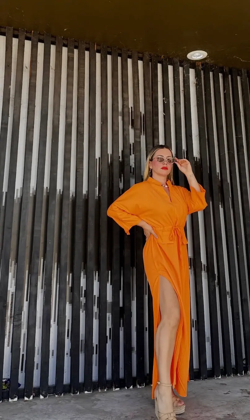 Vestido Maxi Anaranjado