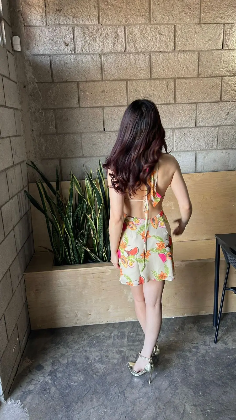 Vestido Mini Halter con Estampado