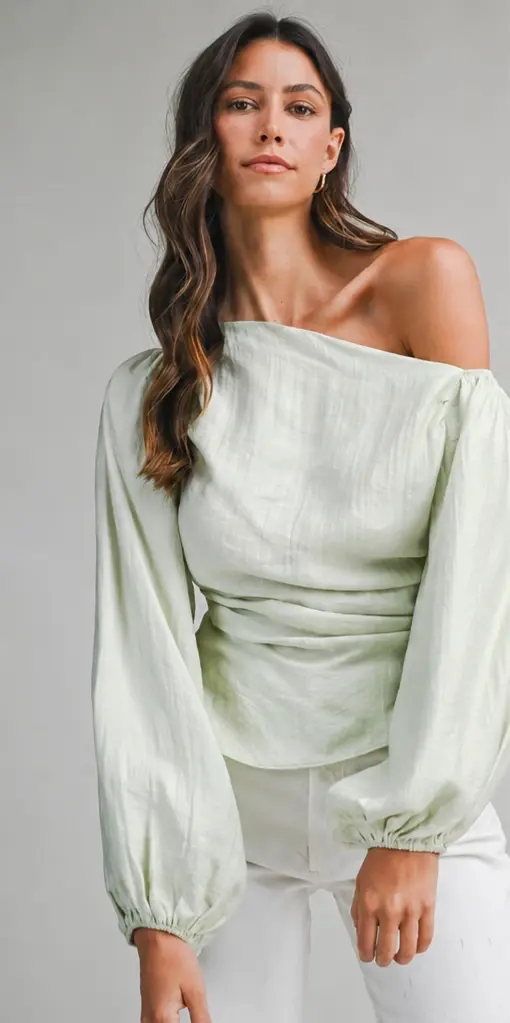BLUSA VERDE MANGA LARGA