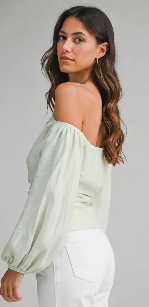 BLUSA VERDE MANGA LARGA