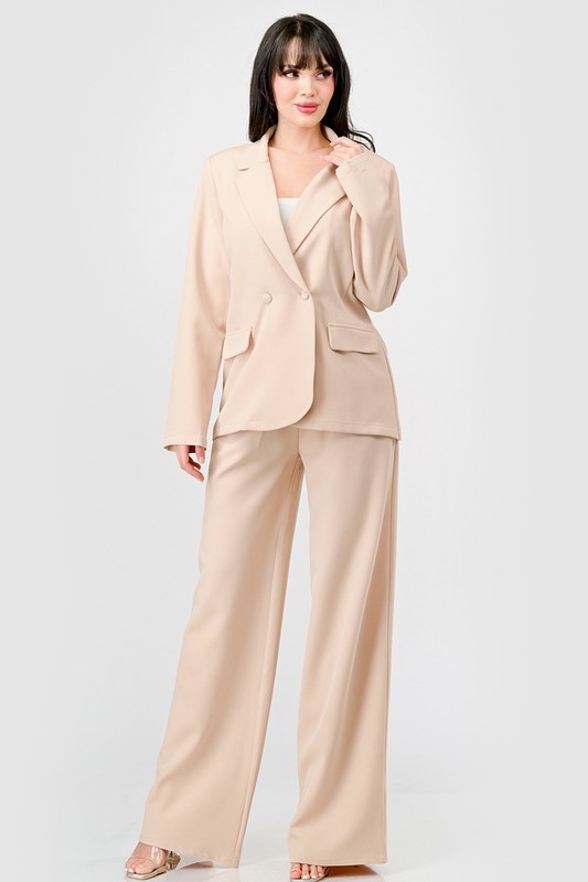 Set Saco y Pantalón Beige