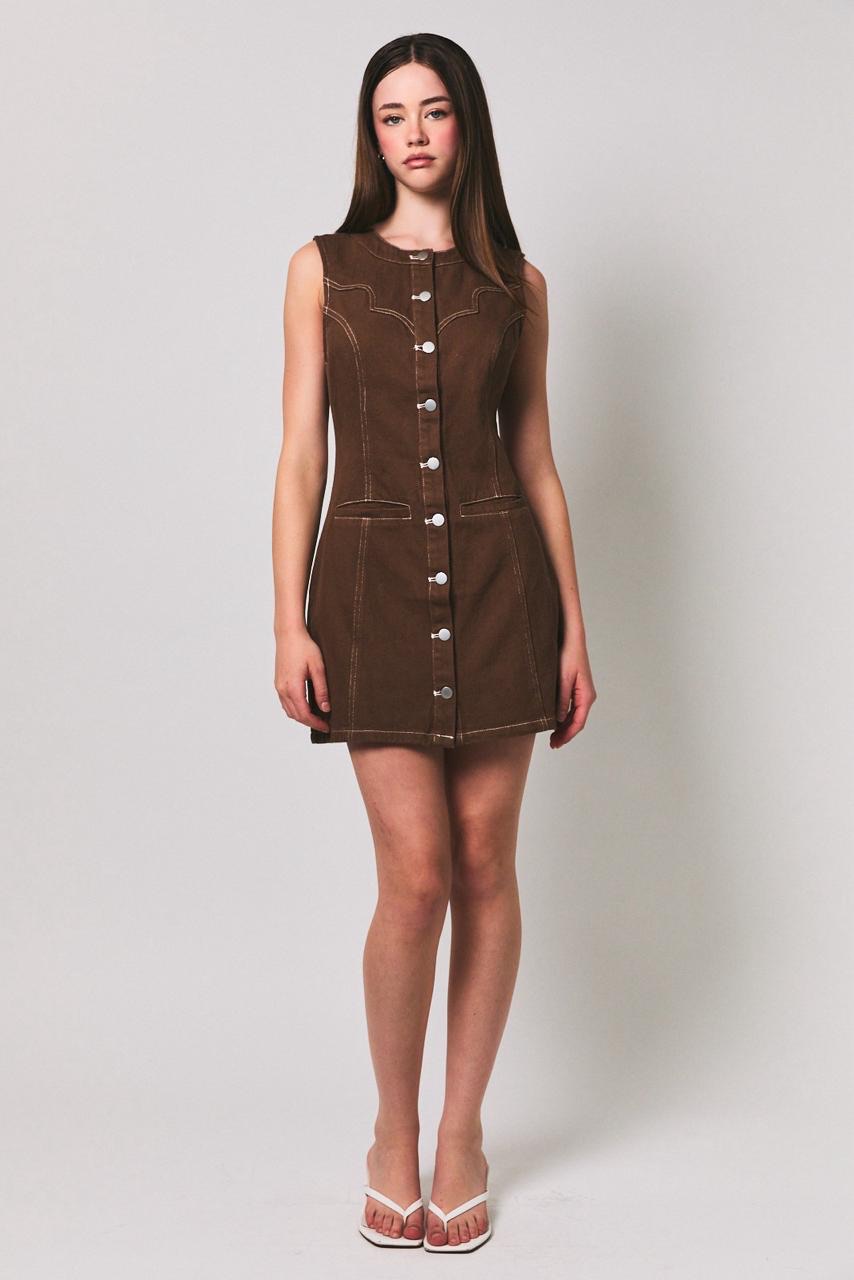 Vestido Mini Denim Chocolate Cowboy