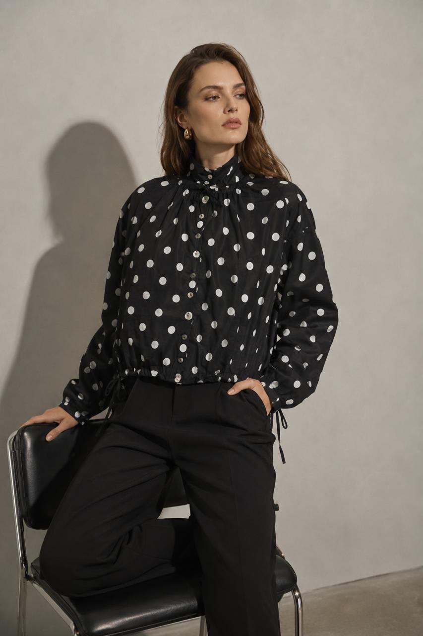 Bomber Jacket Polka Dots Negra