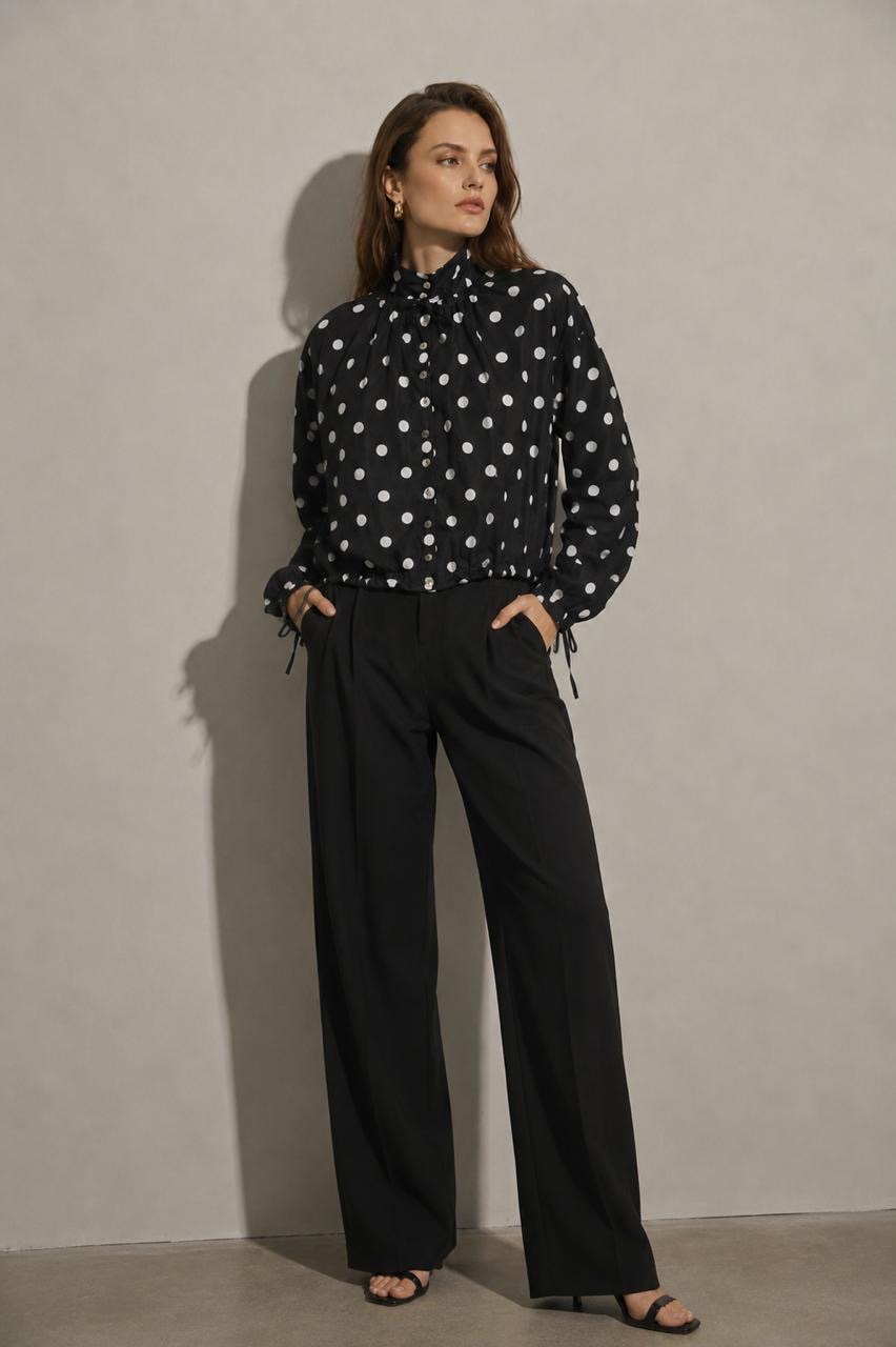 Bomber Jacket Polka Dots Negra