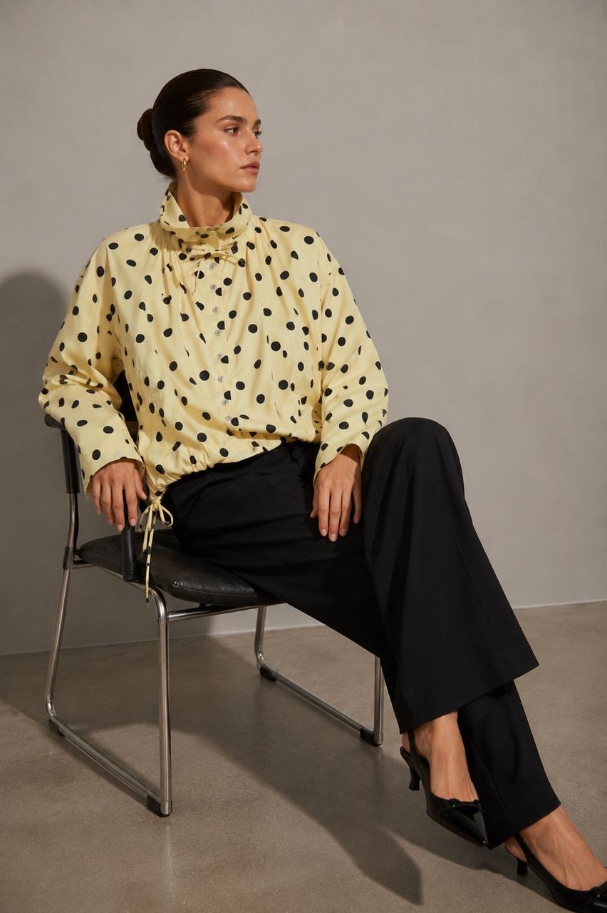 Bomber Jacket Polka Dots Amarilla