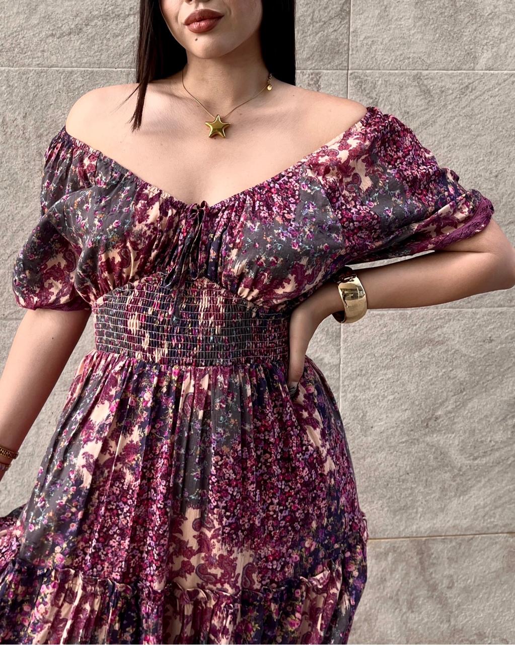 Vestido Maxi Flowy Violeta
