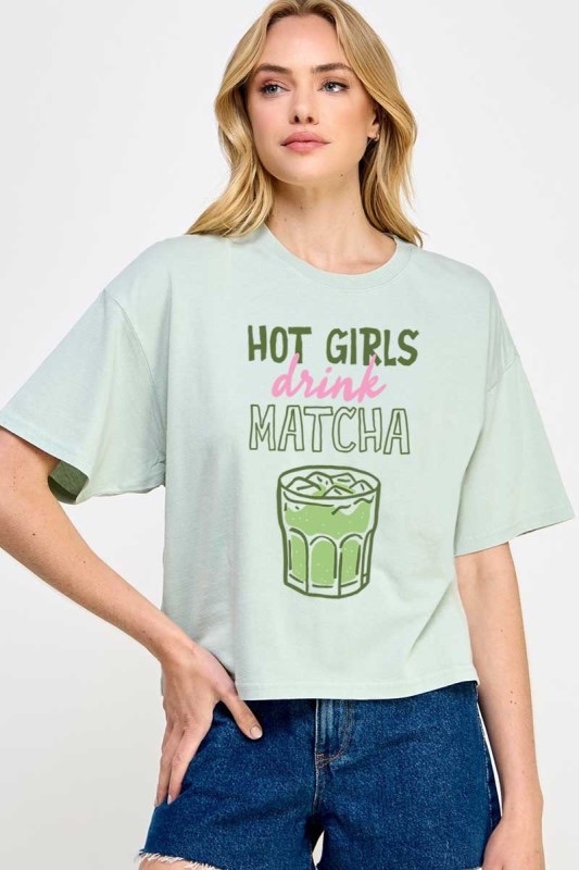 TShirt Hot Girl Like Matcha Verde